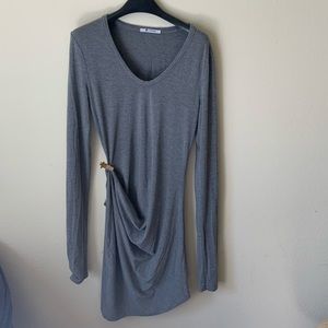 Alexander Wang Jersey/bodycon Dress - charcoal gray